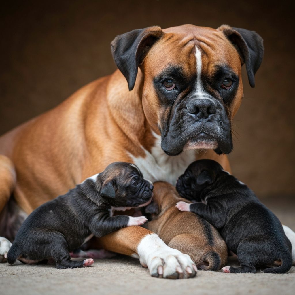 Mother with puppies