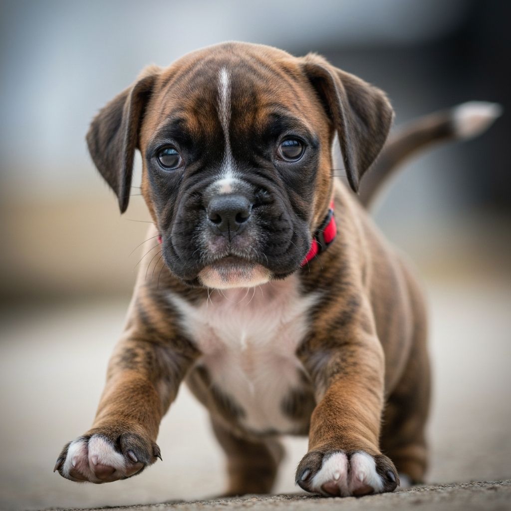 4 week old boxer puppy