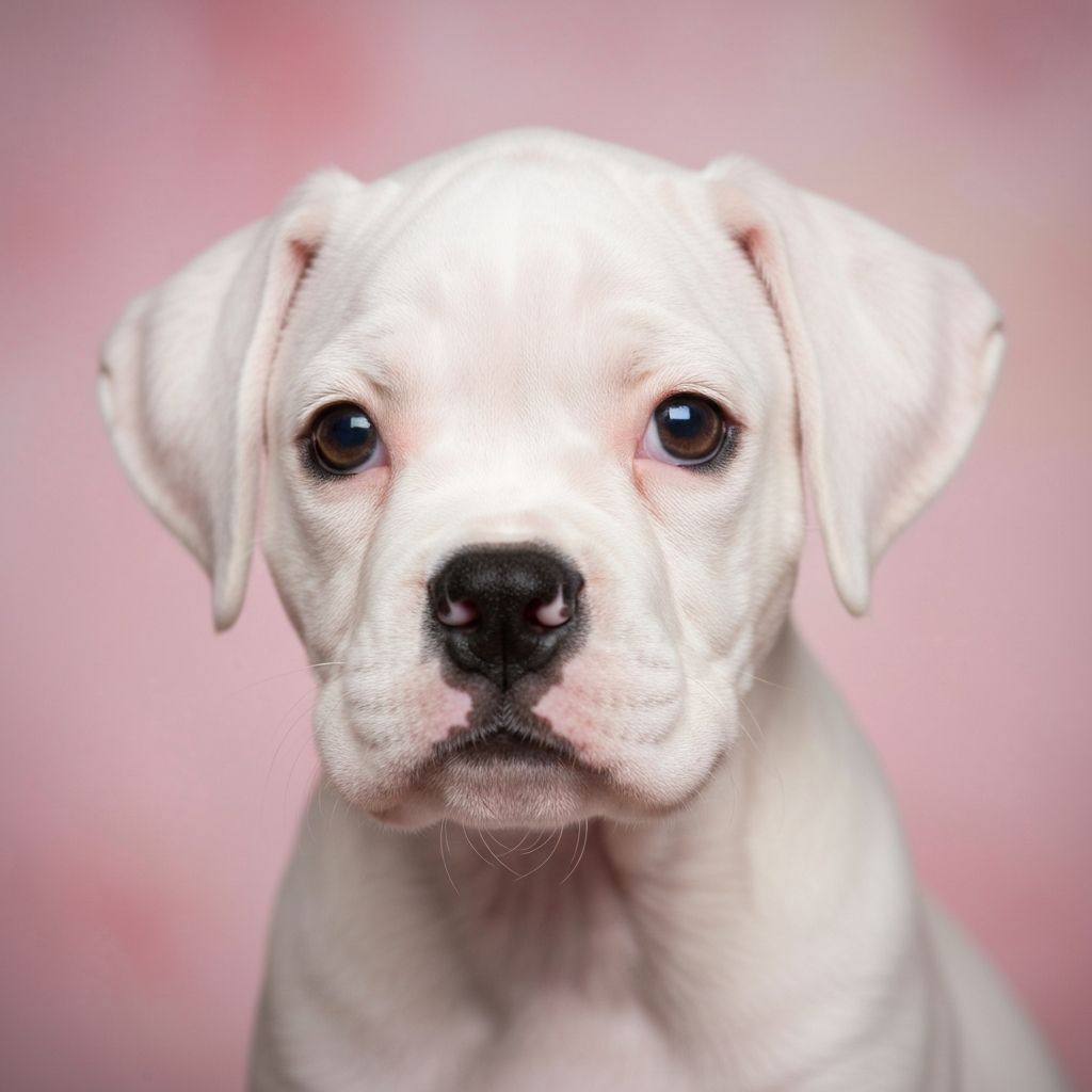 White boxer puppy